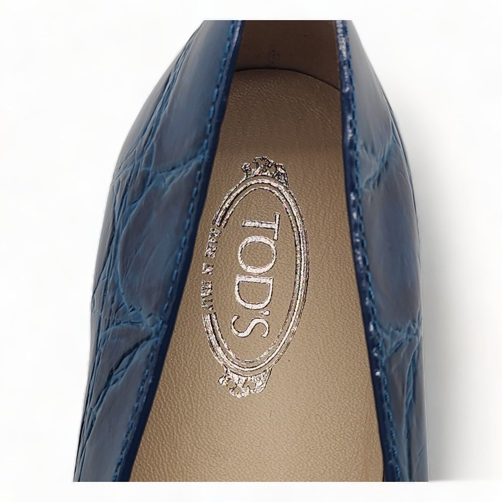 Tod's Women Mocassino Gomma Slip On Shoes Blue - Picture 6 of 7
